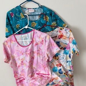Love This Life bundle of 3 women’s scrub tops